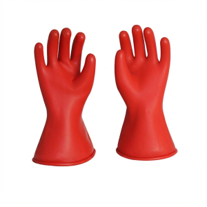 قفازات لاتكس حمراء